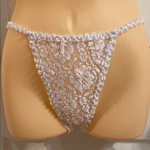 Vintage white sexy panties -see measurements pics